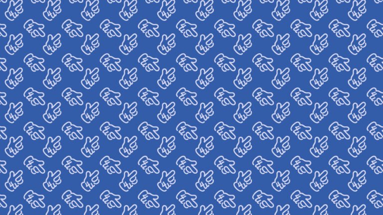 Blue pattern background featuring repeating 4u Marketing hand-pointer logo used as the blog header image.